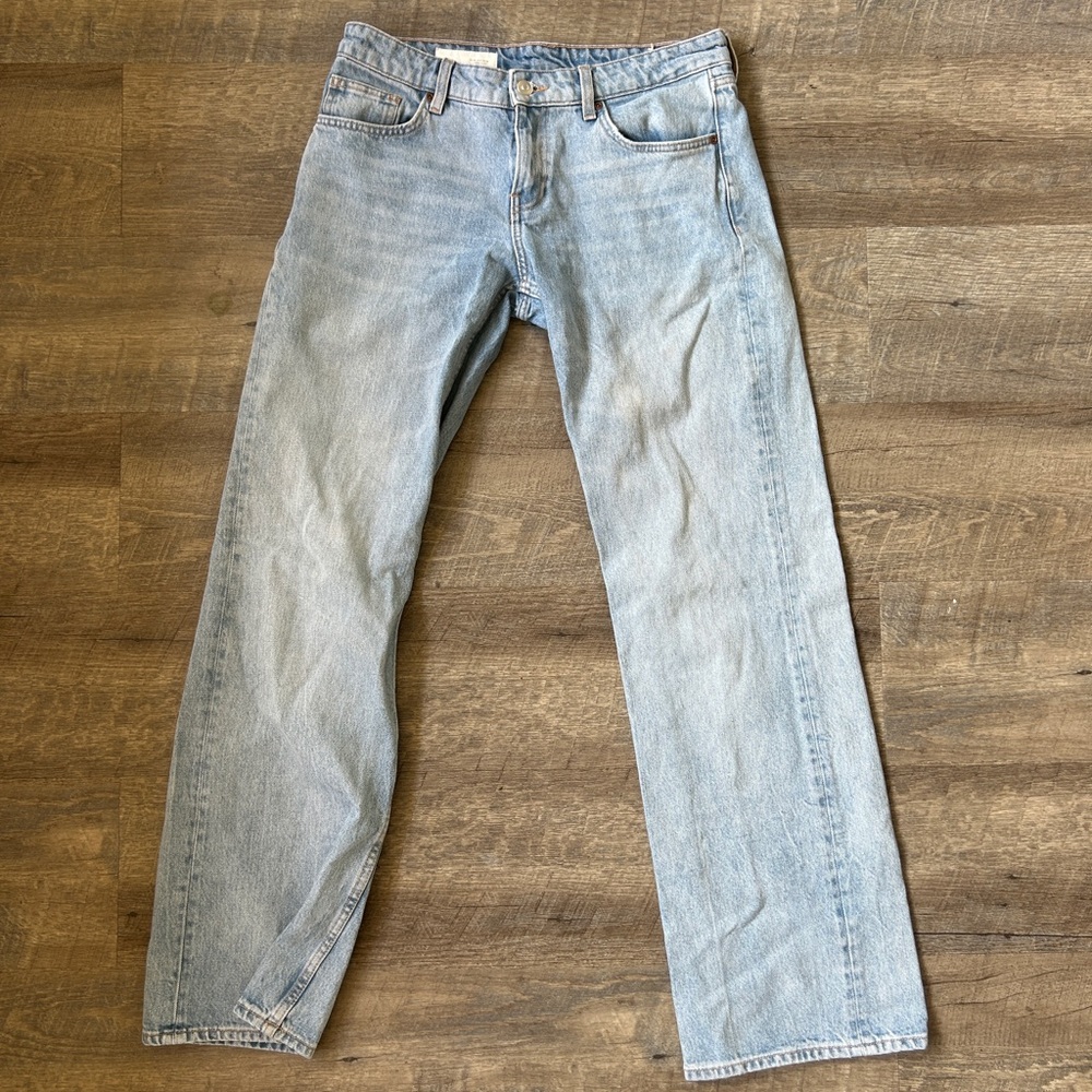 Zara Straight Jeans in Light Blue